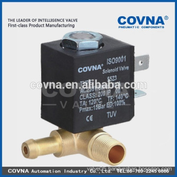 Brass water air oil valve direct acting 2 way small home appliances solenoid valve normal close 220V 1/8"